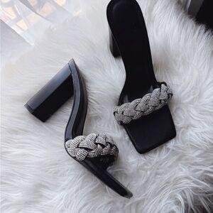 Sparkly Open Toed Heels